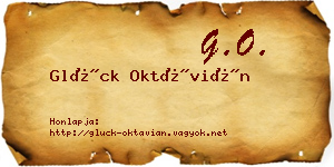 Glück Oktávián névjegykártya